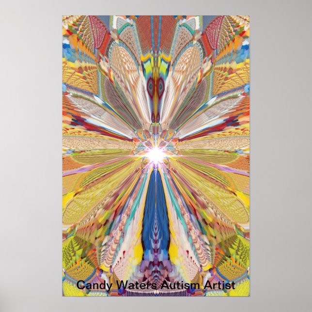 Poster Artista do Autismo Candy Waters (Frente)