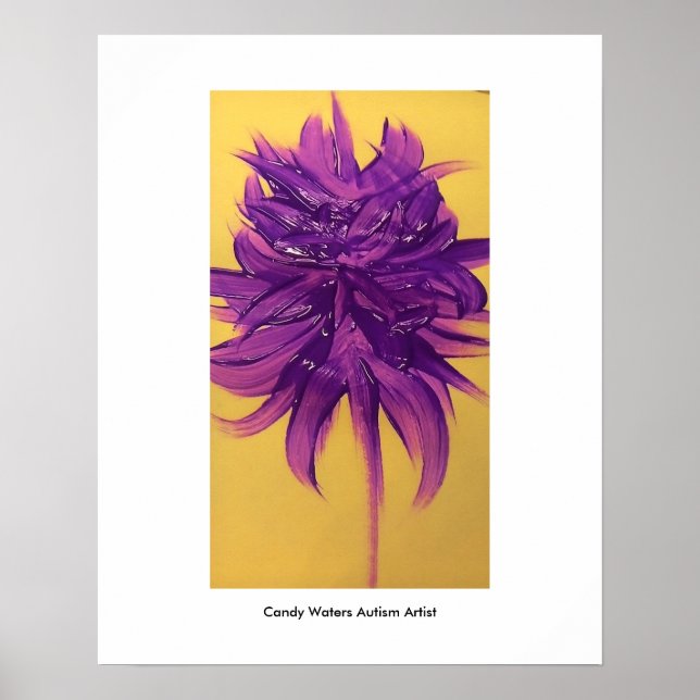 Pôster Artista do Autismo Candy Waters (Frente)