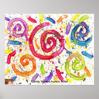 Pôster Artista do Autismo Candy Waters