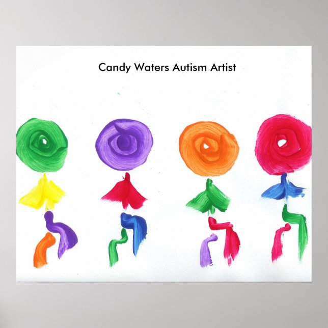 Poster Artista do Autismo Candy Waters (Frente)