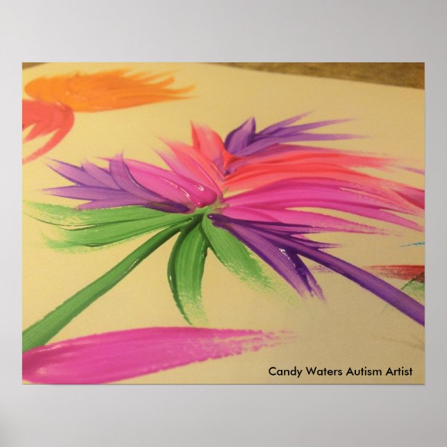 Pôster Artista do Autismo Candy Waters (Frente)