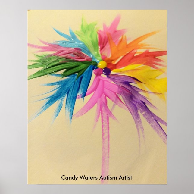 Poster Artista do Autismo Candy Waters (Frente)