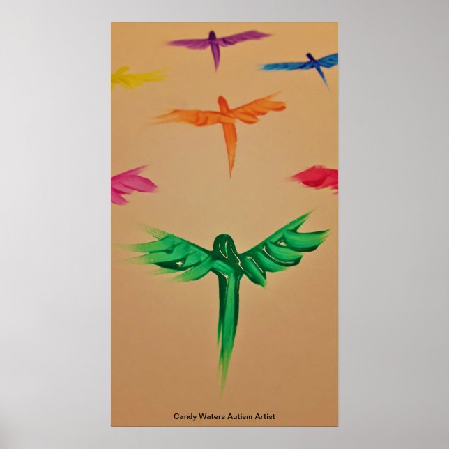 Poster Artista do Autismo Candy Waters (Frente)