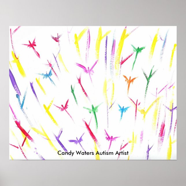 Poster Artista do Autismo Candy Waters (Frente)