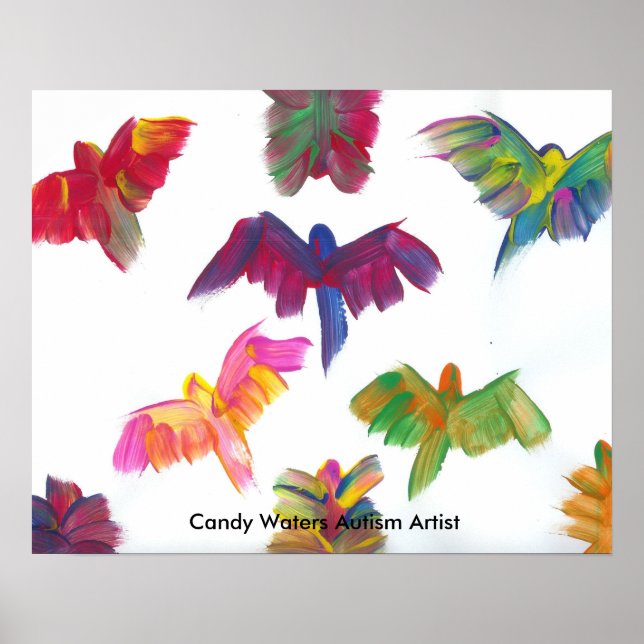 Poster Artista do Autismo Candy Waters (Frente)