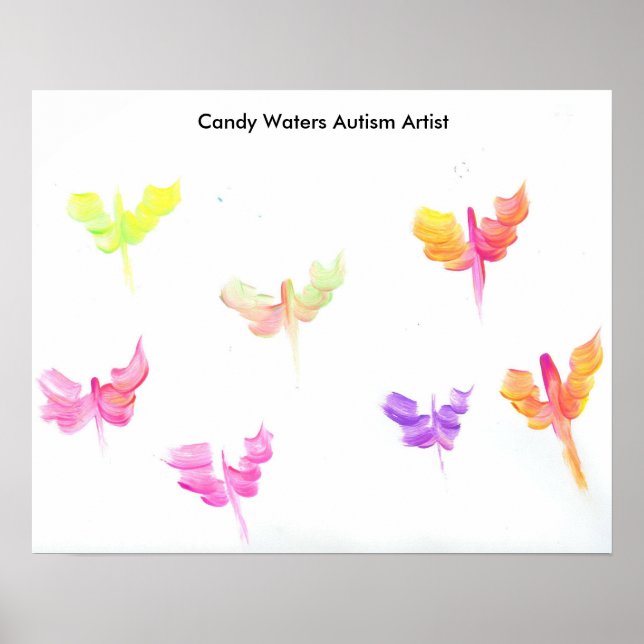 Poster Artista do Autismo Candy Waters (Frente)