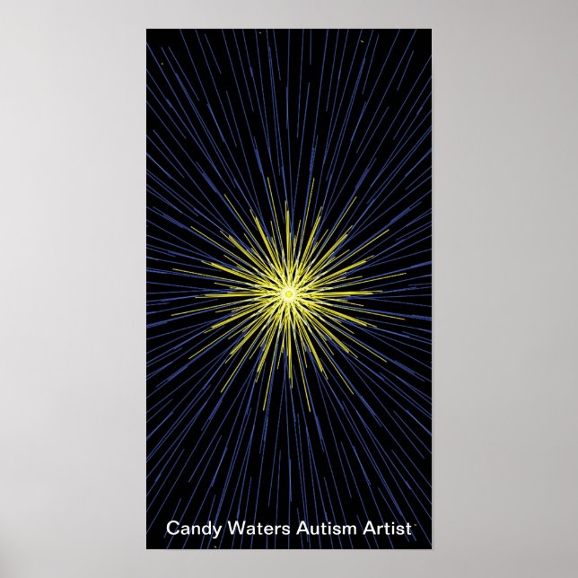 Poster Artista do Autismo Candy Waters (Frente)