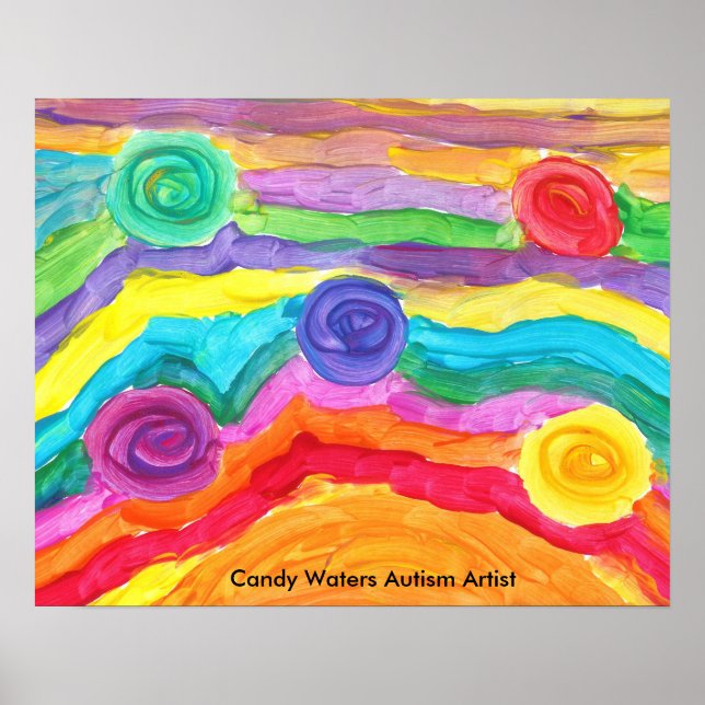 Pôster Artista do Autismo Candy Waters (Frente)