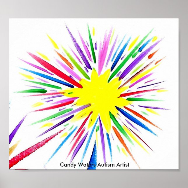 Pôster Artista do Autismo Candy Waters (Frente)