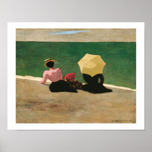 Pôster "Artista Félix Vallotton/na praia"