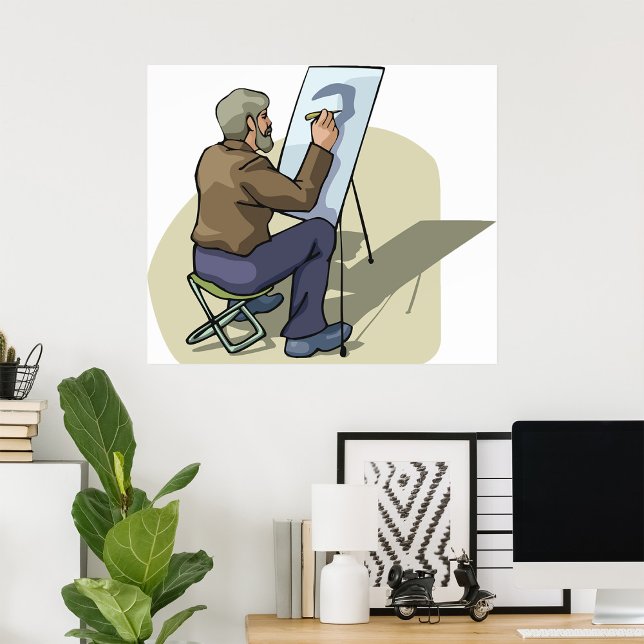 Poster Artista No Trabalho (Criador carregado)