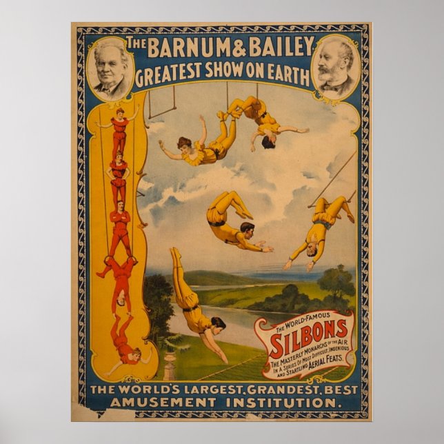 Poster Artistas Barnum & Bailey / Trapeze (Frente)