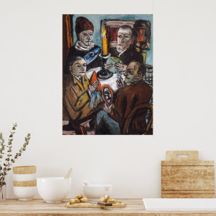 Poster Artistas com Legumes   Max Beckmann  