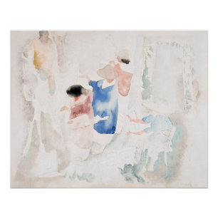 Pôster Artistas de Aquarela Desenhando por Charles Demuth