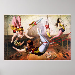 Pôster Artistas de trapézio