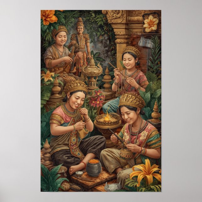 Poster Artistas Ouros de Bali - Artesanato sagrado no Par (Frente)