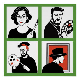 Pôster Artistas Quartet Glossy Poster