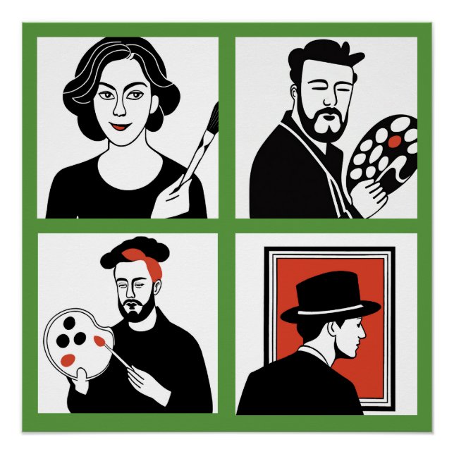 Pôster Artistas Quartet Glossy Poster (Frente)