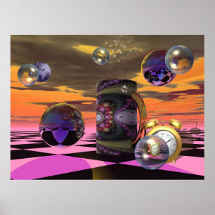 poster artístico da ficção científica