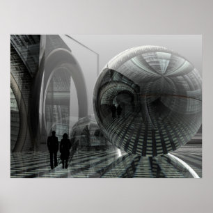 Poster artístico da ficção científica "que and