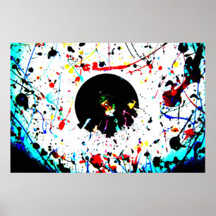 Poster artístico do vinil vívido