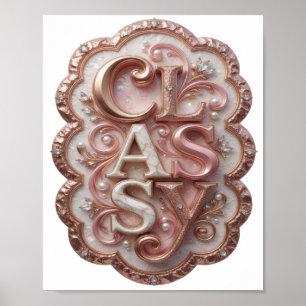 Poster Artístico Rosa CLASSE