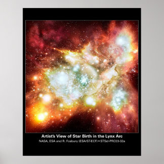 Poster Artist's View of Star Birth in the Lynx Arc
