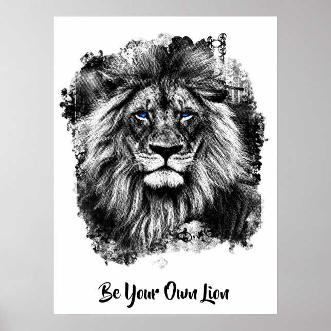 Poster *~* Artsy AP23 Pintura Artística SILVER LION (Frente)