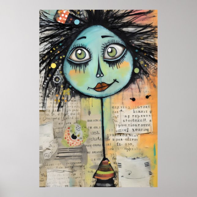 Poster Artsy Damas 2 Olhos Verdes (Frente)