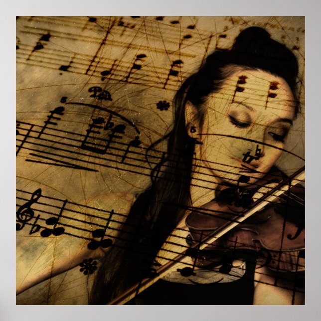 Poster Artsy Violin Music (Frente)