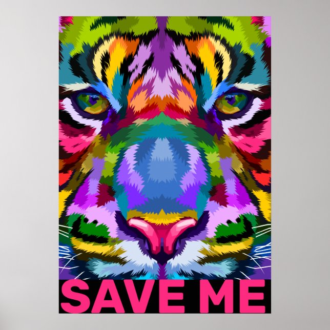 Poster Arty Tiger me Salve (Frente)