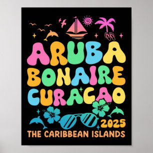 Poster Aruba Bonaire Curacao 2025 - Ilha Carriba Trave
