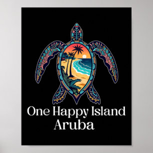 Poster Aruba One Happy Island Aruban Souvenir Me Vacina