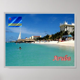 Poster Aruba - Palm Beach -