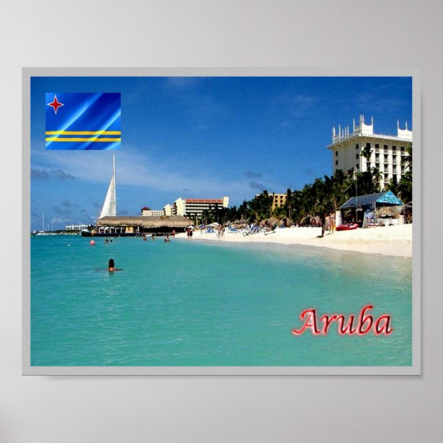Poster Aruba - Palm Beach - (Frente)