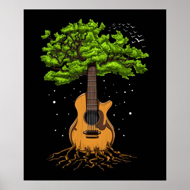 Poster Árvore Acústica De Violão (Frente)
