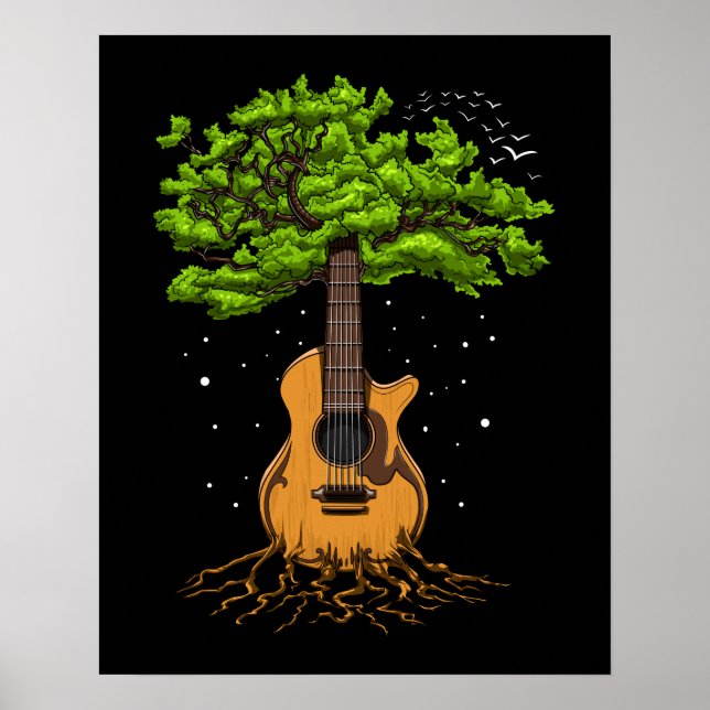Poster Árvore Acústica De Violão (Frente)