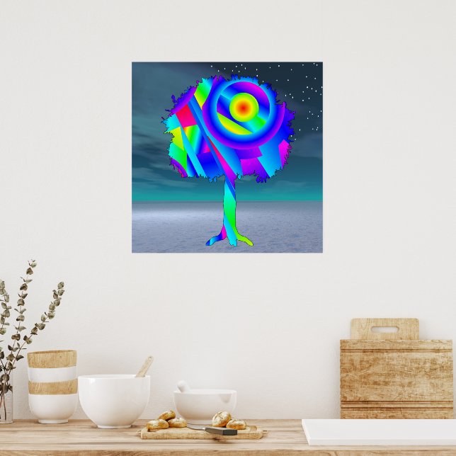 Poster Árvore arco-íris (Cozinha)