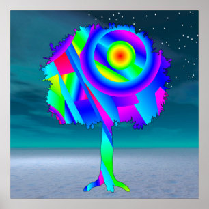 Poster Árvore arco-íris