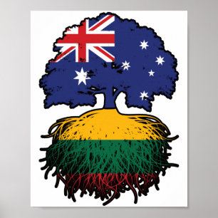 Poster Árvore australiana lituana