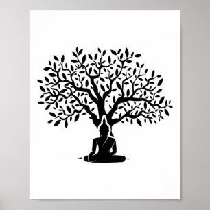 Poster Árvore Bodhi Meditação Yoga Budismo Budista