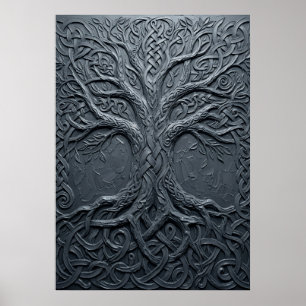 Poster Árvore Celta da Vida em Trabalhos de Nós Escultura