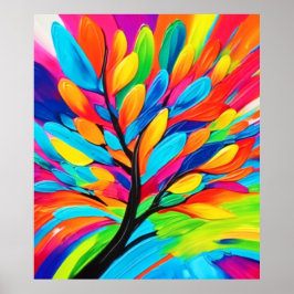 Poster Árvore Colorida dos Sonhos