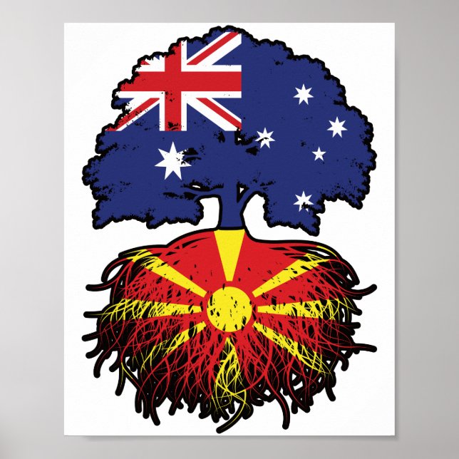 Poster Árvore da Austrália macedônia australiana (Frente)