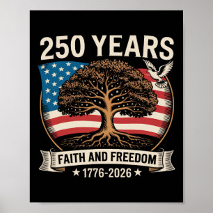 Poster Árvore da Cruz da Bandeira 250 Anos Fé e Liberdade