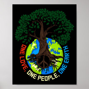 Poster Árvore da Paz Amor Proteção Ambiental Terra D T