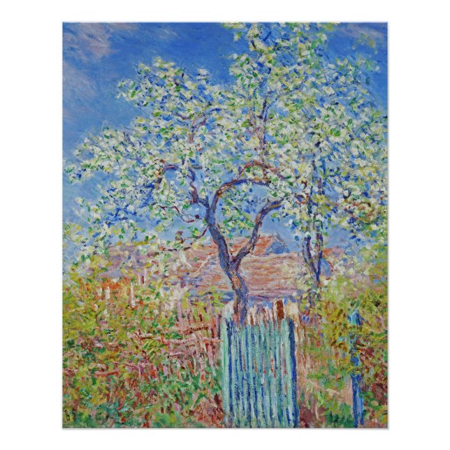 Pôster Árvore da pera na Flor - Claude Monet (Frente)