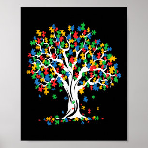 Poster Árvore Da Vida Autismo Sensibilização Mês Engraçad