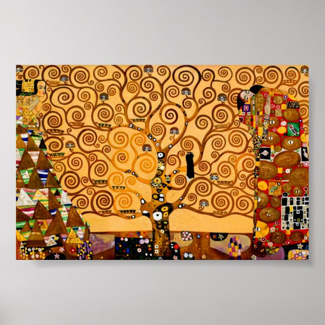 Pôster Árvore da Vida de Gustav Klimt Fine Art (Frente)