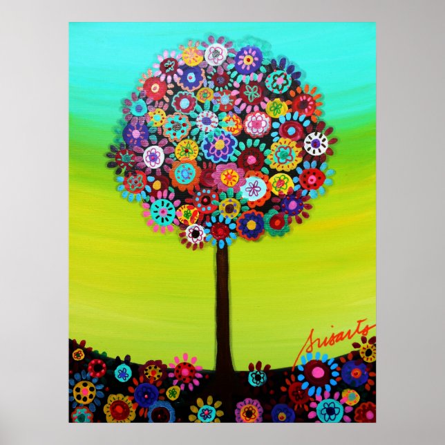 Pôster Árvore da Vida do Bar Bat Mitzvah (Frente)